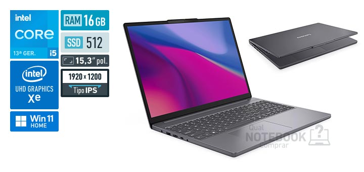 Lenovo IdeaPad Slim 3 83NS0001BR Core i5 | RAM 16 GB | IPS