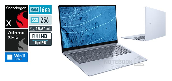 Samsung Galaxy Book4 Edge NP750XQB-KA1BR Snapdragon X X1-26-100 Adreno X1-45 1-7 TFLOPS Windows 11 Home RAM 16 GB SSD eUFS 256 GB Tela LED 15-6 polegadas Full HD IPS