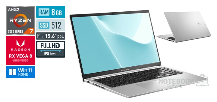 ASUS VivoBook 15 M1502YA-BQ966W Ryzen 7 5825U Serie 5000 Radeon RX Vega 8 4000-5000 Windows 11 Home RAM 8 GB SSD 512 GB Tela LED 15-6 polegadas Full HD IPS-level Garantia 1 ano